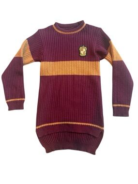 Gryffindor Stripe Pullover Sweater Dress - Burgundy & Mustard (Universal Studios
